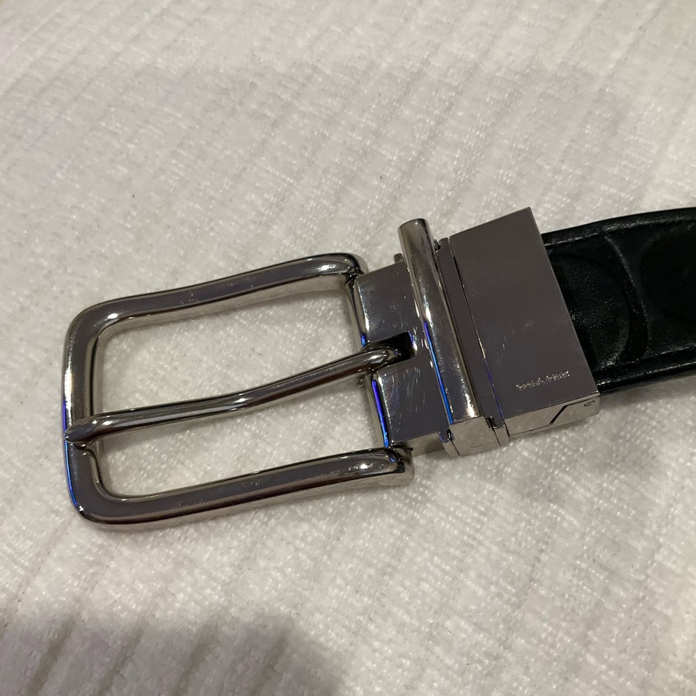Coach Harness Signature Embossed Leather Cut to Size Reversible Belt F66125 - Picture 6 of 13